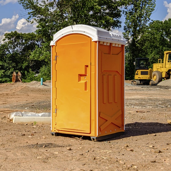 can i customize the exterior of the portable restrooms with my event logo or branding in Baldwin ME